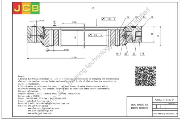 swing bearing for excavator PC400LC-5T（21105-UP） - Image 2