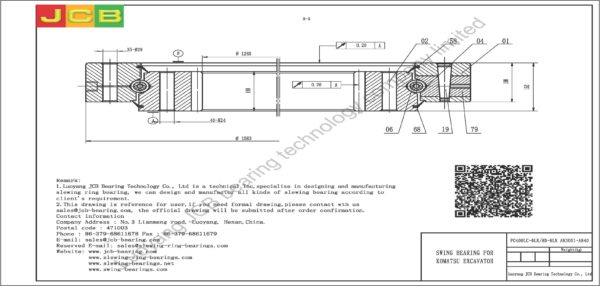 swing bearing for excavator PC400LC-6LK/HD-6LK（A83001-A840） - Image 2