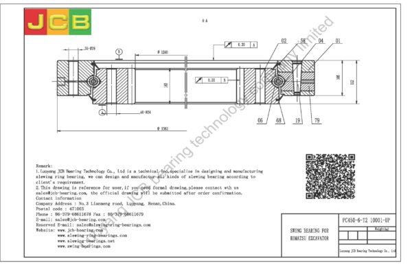 swing bearing for excavator PC450-6-T2（10001-UP） - Image 2