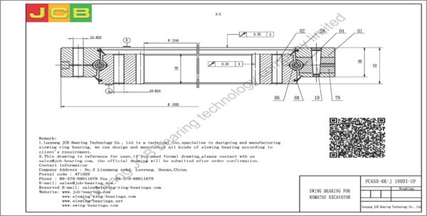 swing bearing for excavator PC450-6K-J（10001-UP） - Image 2