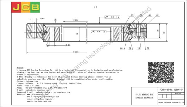 swing bearing for excavator PC450-6K-KE（32106-UP） - Image 2