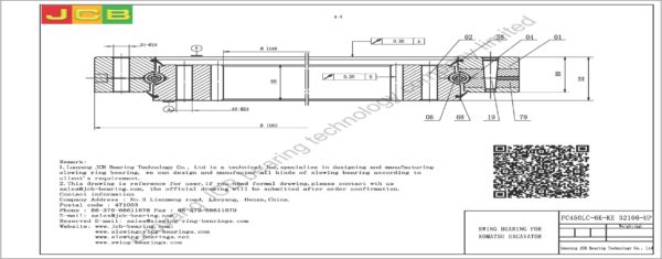 swing bearing for excavator PC450LC-6K-KE（32106-UP） - Image 2
