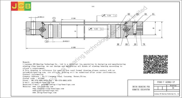 swing bearing for excavator PC60-7（52962-UP） - Image 2