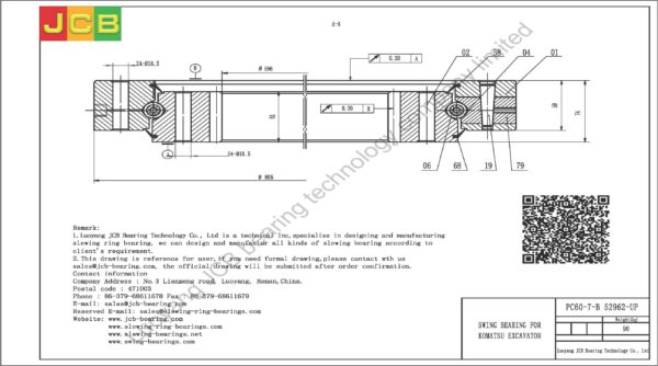 swing bearing for excavator PC60-7-B（52962-UP） - Image 2