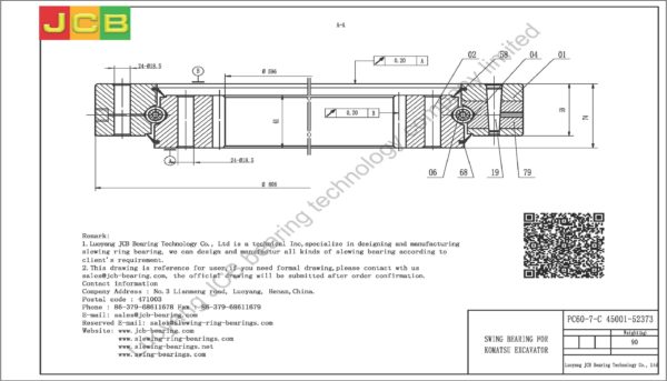 swing bearing for excavator PC60-7-C（45001-52373） - Image 2