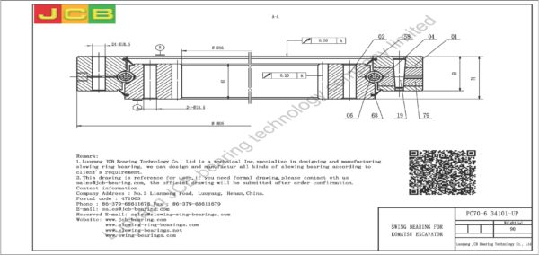 swing bearing for excavator PC70-6（34101-UP） - Image 2