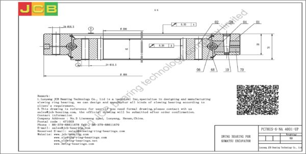 swing bearing for excavator PC78US-6-NA（4001-UP） - Image 2