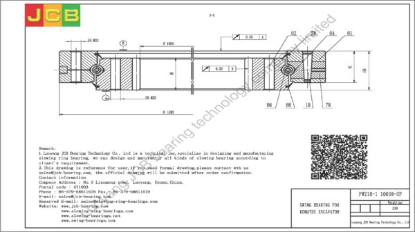 swing bearing for excavator PW210-1（10038-UP） - Image 2