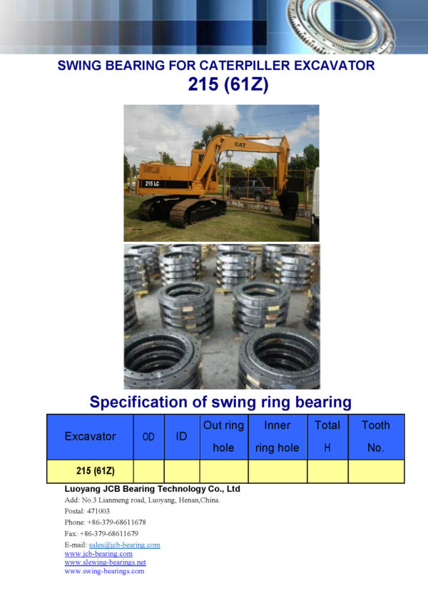 swing bearing for excavator 215（61Z）