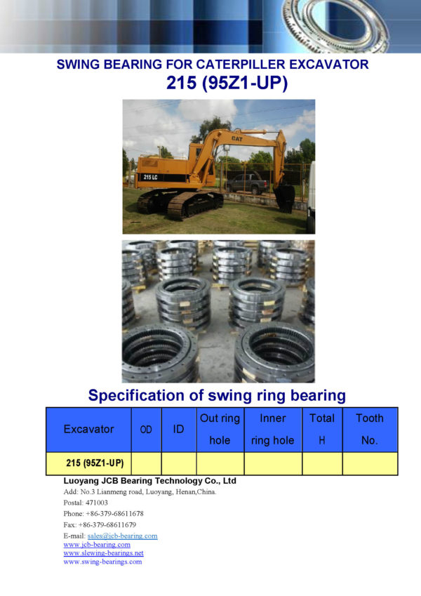 swing bearing for excavator 215（95Z1-UP）