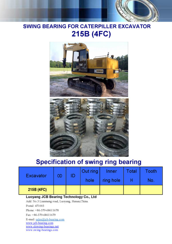 swing bearing for excavator 215B（4FC）