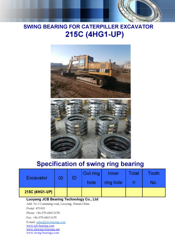 swing bearing for excavator 215C（4HG1-UP）