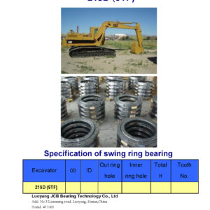 swing bearing for excavator 215D（9TF）
