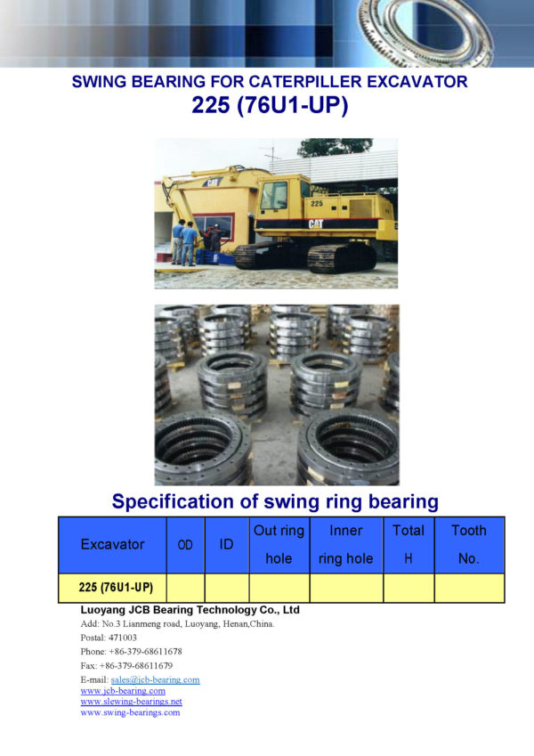swing bearing for excavator 225（76U1-UP）