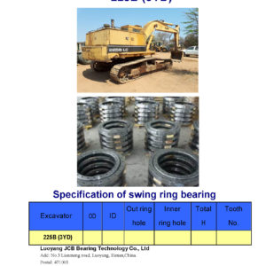 swing bearing for excavator 225B（3YD）
