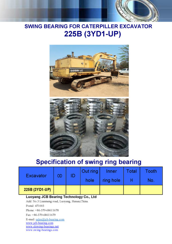 swing bearing for excavator 225B（3YD1-UP）