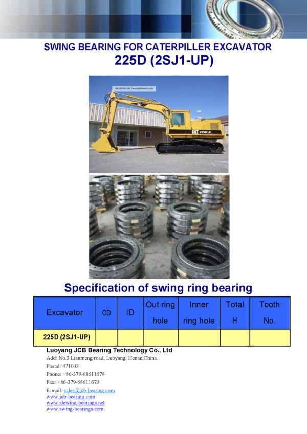swing bearing for excavator 225D（2SJ1-UP）