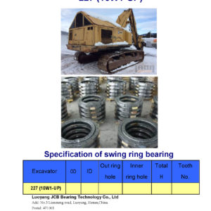 swing bearing for excavator 227（10W1-UP）