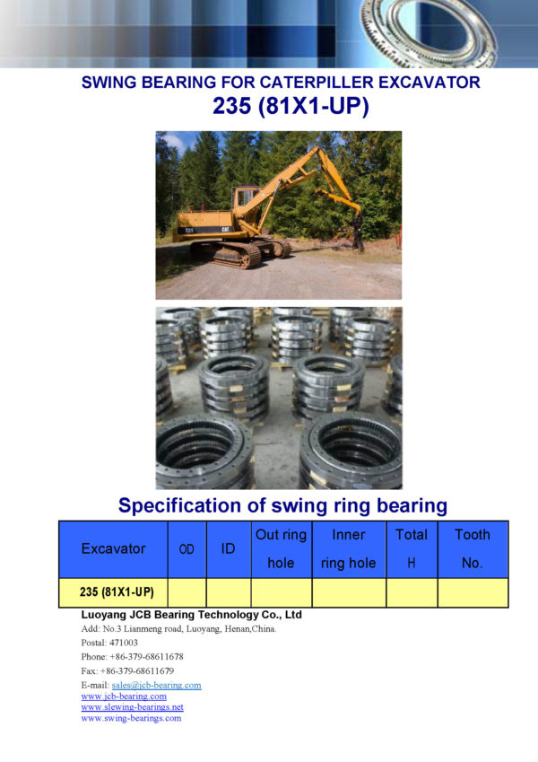 swing bearing for excavator 235（81X1-UP）