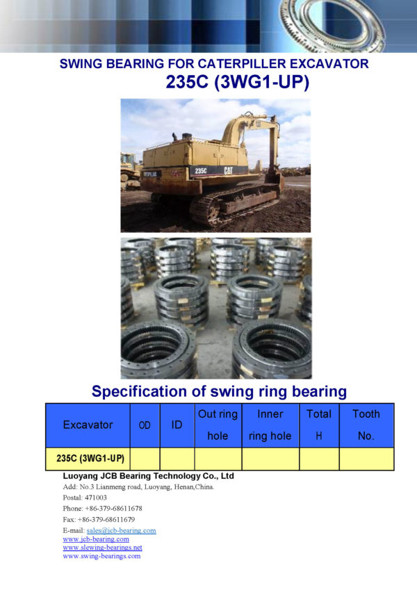 swing bearing for excavator 235C（3WG1-UP）