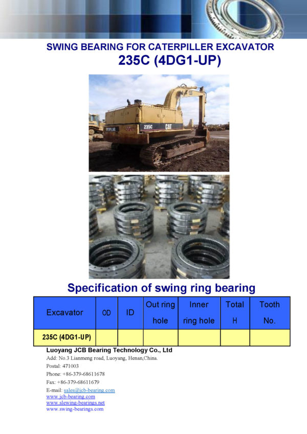 swing bearing for excavator 235C（4DG1-UP）