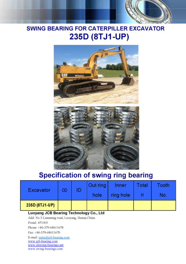 swing bearing for excavator 235D（8TJ1-UP）