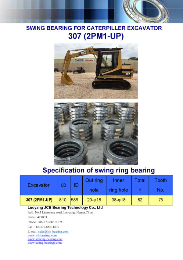 swing bearing for excavator 307（2PM1-UP）