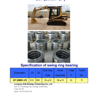 swing bearing for excavator 307（2WM1-UP）