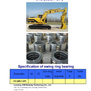 swing bearing for excavator 312（6BL1-UP）