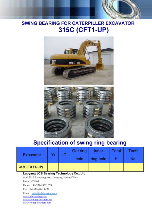 swing bearing for excavator 315C（CFT1-UP）