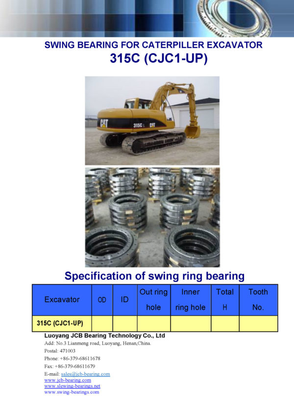 swing bearing for excavator 315C（CJC1-UP）