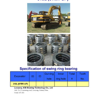 swing bearing for excavator 315L（6YM1-UP）