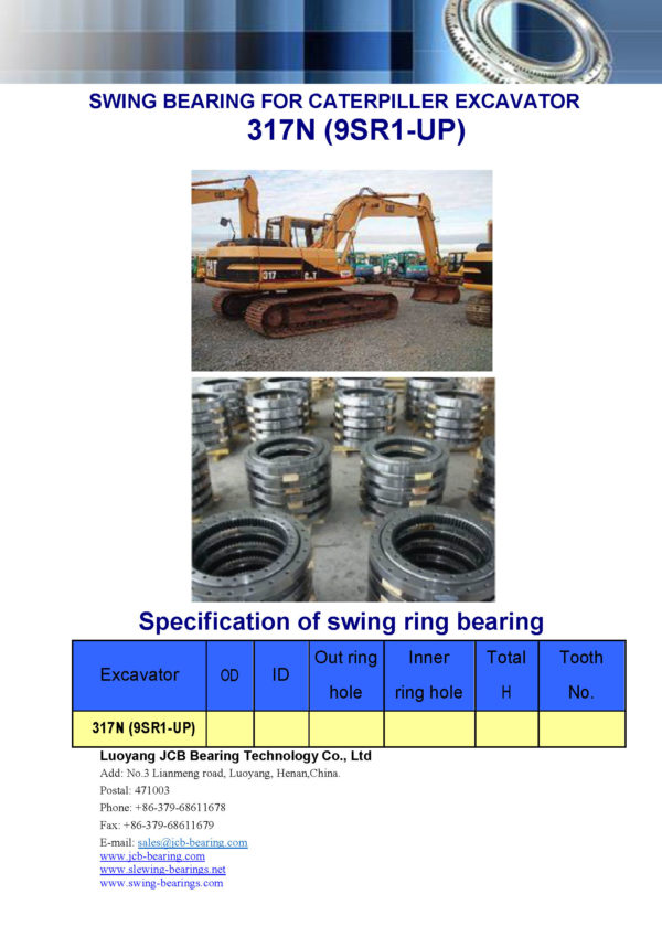 swing bearing for excavator 317N（9SR1-UP）