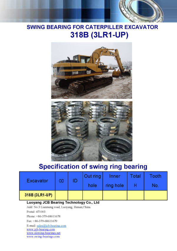 swing bearing for excavator 318B（3LR1-UP）