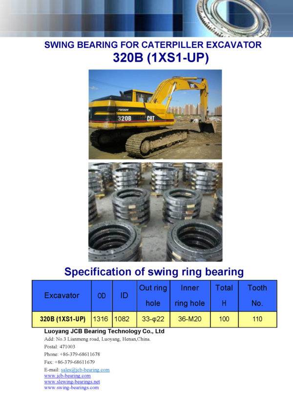 swing bearing for excavator 320B（1XS1-UP）