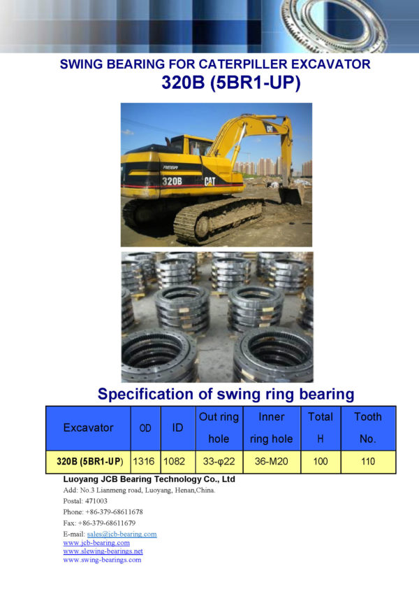 swing bearing for excavator 320B（5BR1-UP）