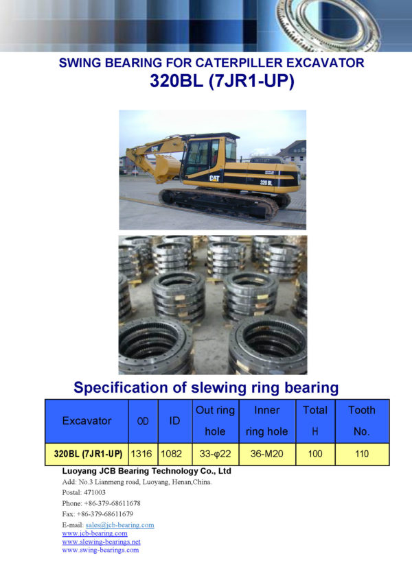 swing bearing for excavator 320BL（7JR1-UP）