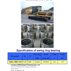 swing bearing for excavator 320BL（9WS1-UP）