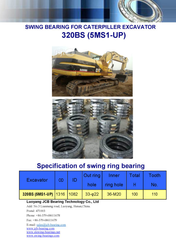 swing bearing for excavator 320BS（5MS1-UP）