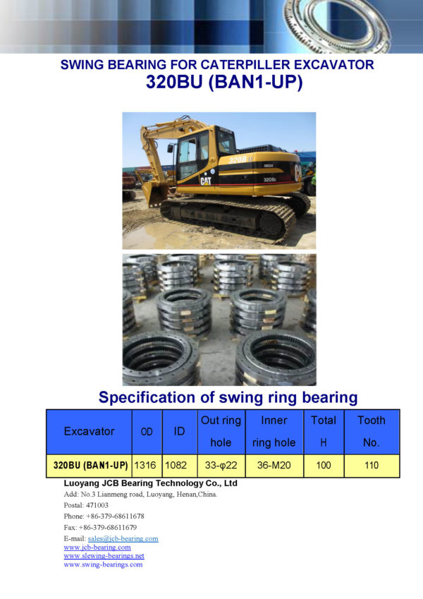 swing bearing for excavator 320BU（BAN1-UP）