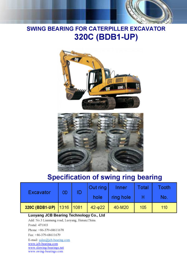 swing bearing for excavator 320C（BDB1-UP）