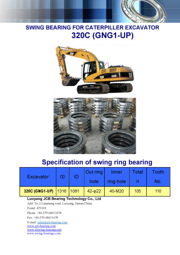 swing bearing for excavator 320C（GNG1-UP）