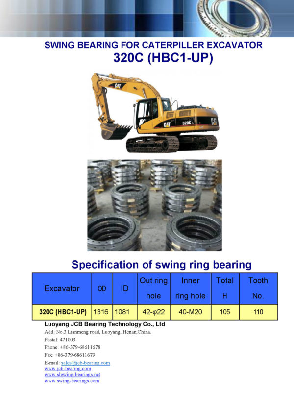 swing bearing for excavator 320C（HBC1-UP）