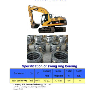 swing bearing for excavator 320C（MAB1-UP）