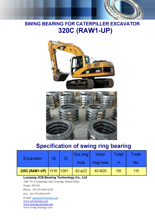 swing bearing for excavator 320C（RAW1-UP）