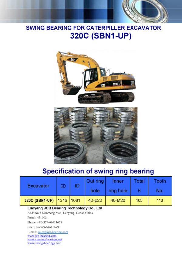 swing bearing for excavator 320C（SBN1-UP）