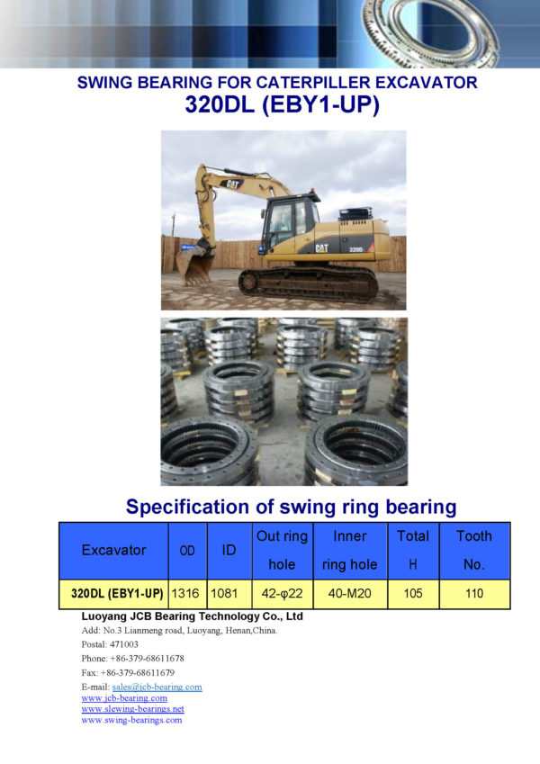 swing bearing for excavator 320DL（EBY1-UP）