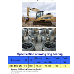 swing bearing for excavator 320DL（MDE1-UP）