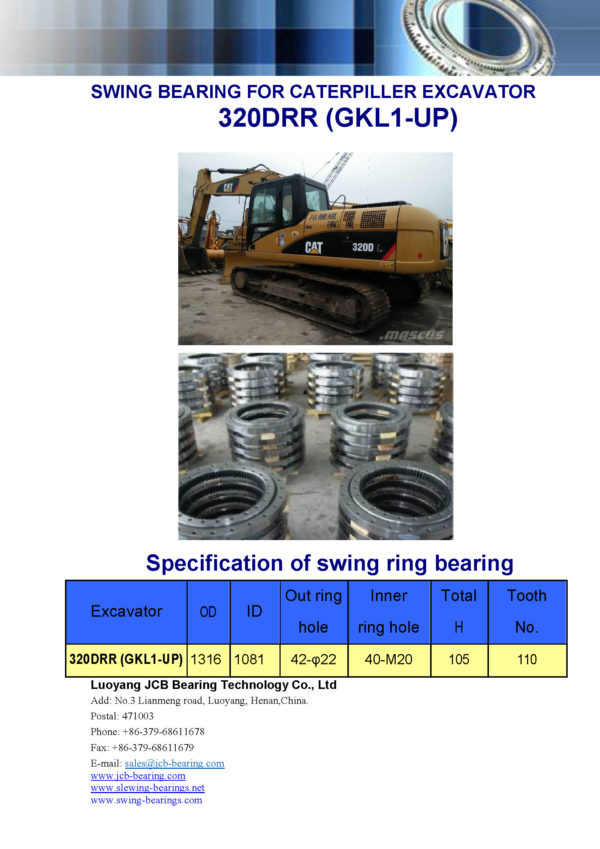 swing bearing for excavator 320DRR（GKL1-UP）