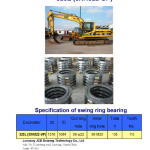 swing bearing for excavator 320L（3XK822-UP）